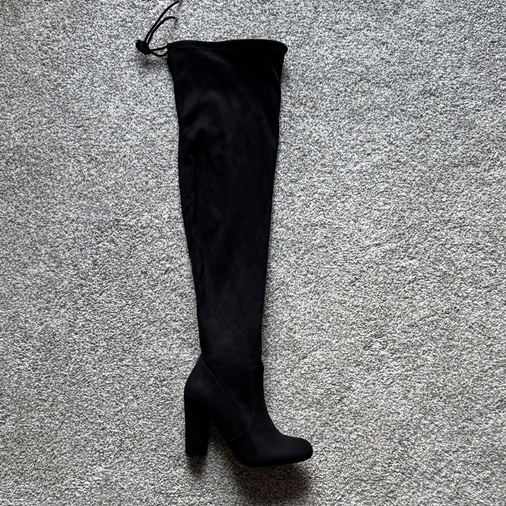 Journee Collection Black Over-the-Knee Boots